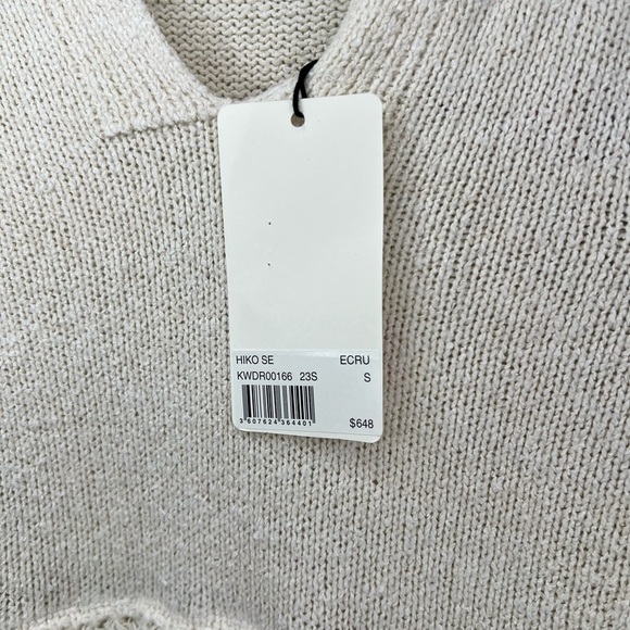 2023 Zadig & Voltaire Size S • Hilo Frayed Trim Silk Blend Knit Mini Dress Cover - Picture 3 of 6